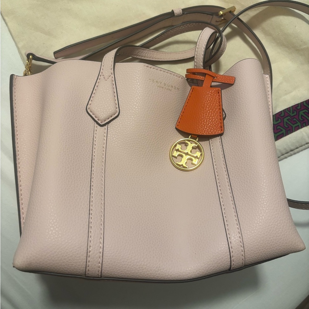 Tory Burch Blush Pink Shoulder Bag with Orange Charm